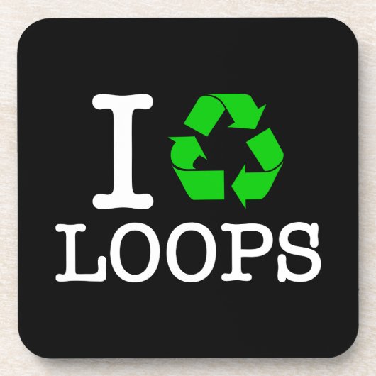 Ich Recycelte Loops Untersetzer (Vorderseite)