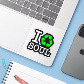 Ich Recycelte Soul Aufkleber (Laptop mit iPhone)