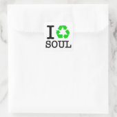 Ich Recycelte Soul Quadratischer Aufkleber (Tasche)