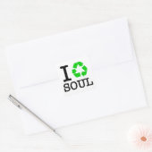 Ich Recycelte Soul Quadratischer Aufkleber (Umschlag)
