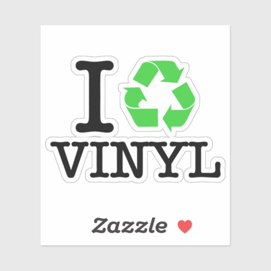 Ich Recycelte Vinyl Aufkleber (Blatt)