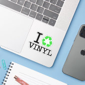Ich Recycelte Vinyl Aufkleber (Laptop mit iPhone)
