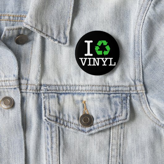 Ich Recycelte Vinyl Button (Beispiel)