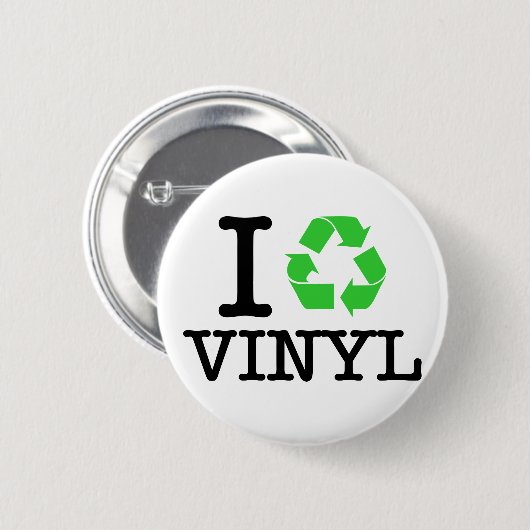 Ich Recycelte Vinyl Button (Vorne & Hinten)