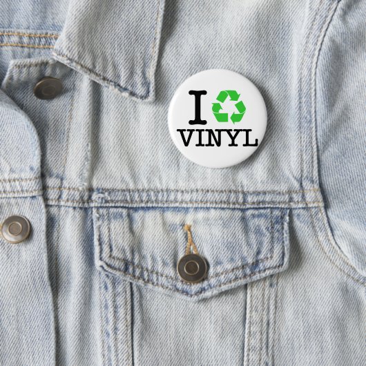 Ich Recycelte Vinyl Button (Beispiel)