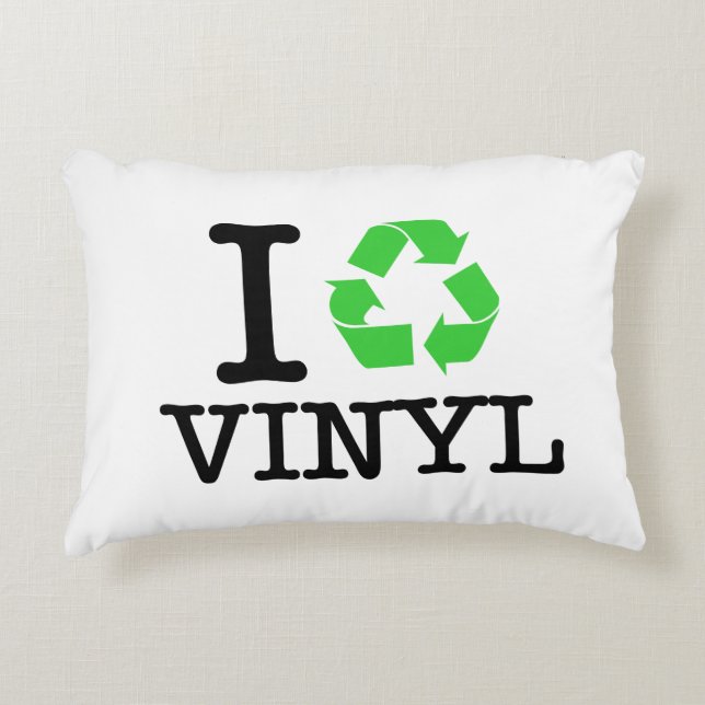 Ich Recycelte Vinyl Dekokissen (Vorderseite)