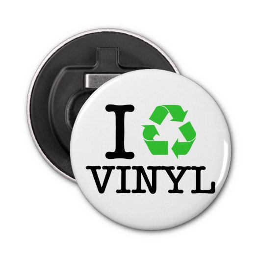 Ich Recycelte Vinyl Flaschenöffner (Vorderseite)