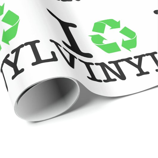 Ich Recycelte Vinyl Geschenkpapier (Rolleneckpunkt)