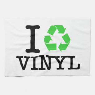 Ich Recycelte Vinyl Geschirrtuch