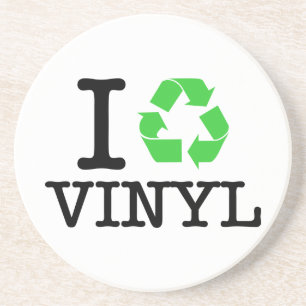 Ich Recycelte Vinyl Getränkeuntersetzer