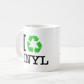Ich Recycelte Vinyl Kaffeetasse (Vorderseite Links)