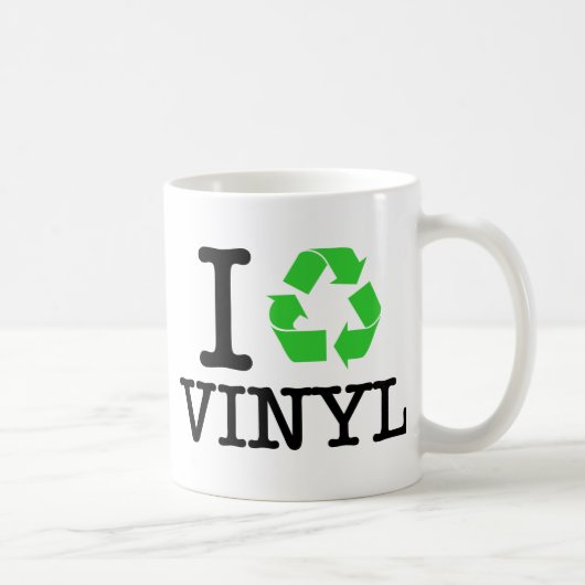 Ich Recycelte Vinyl Kaffeetasse (Rechts)