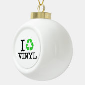Ich Recycelte Vinyl Keramik Kugel-Ornament (Rechts)