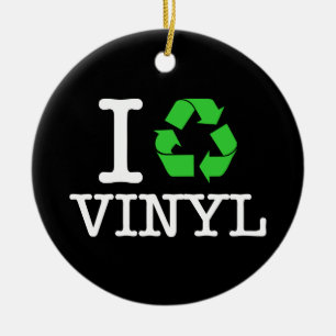 Ich Recycelte Vinyl Keramikornament
