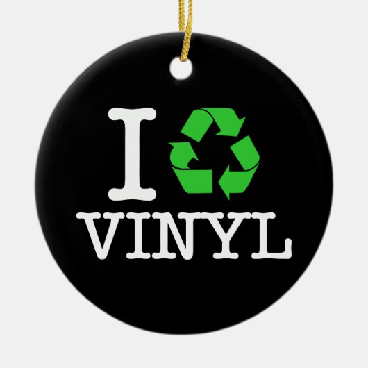 Ich Recycelte Vinyl Keramikornament (Vorne)