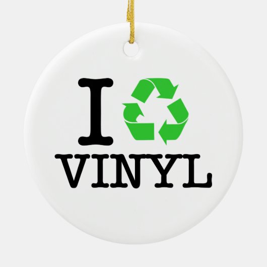 Ich Recycelte Vinyl Keramikornament (Hinten)