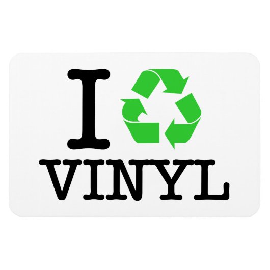 Ich Recycelte Vinyl Magnet (Horizontal)