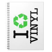 Ich Recycelte Vinyl Notizblock (Vorderseite)