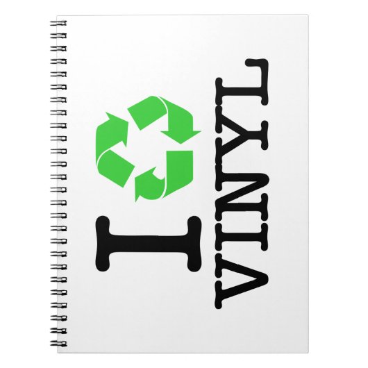 Ich Recycelte Vinyl Notizblock (Vorderseite)
