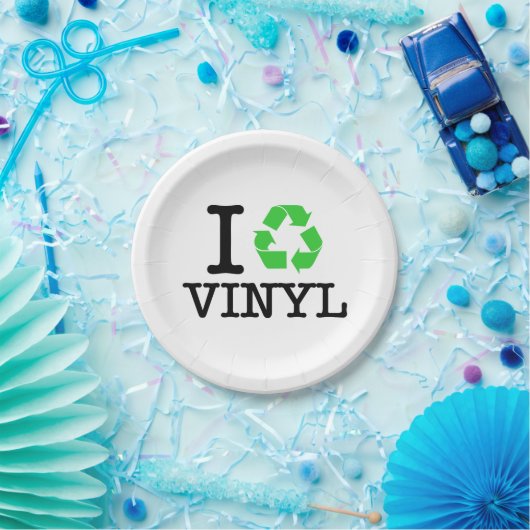 Ich Recycelte Vinyl Pappteller (Party)