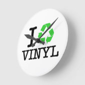 Ich Recycelte Vinyl Runde Wanduhr (Winkel)