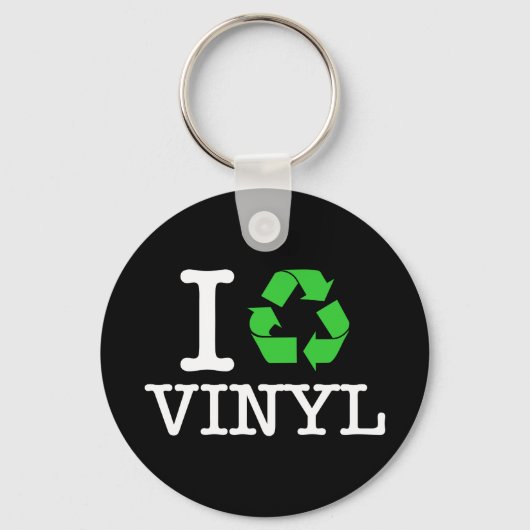 Ich Recycelte Vinyl Schlüsselanhänger (Vorderseite)