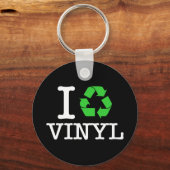 Ich Recycelte Vinyl Schlüsselanhänger (Vorderseite)