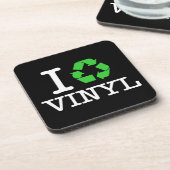 Ich Recycelte Vinyl Untersetzer (Linke Seite)
