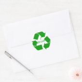 Ich Recycelte w/ Green Symbol Runder Aufkleber (Umschlag)