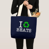 Ich recycle Beats Jumbo Stoffbeutel (Vorderseite (Produkt))