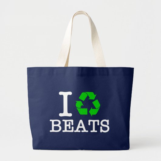 Ich recycle Beats Jumbo Stoffbeutel (Vorne)