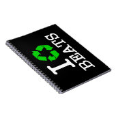 Ich Recycle Beats Notizblock (Rechte Seite)