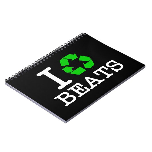 Ich Recycle Beats Notizblock (Linke Seite)