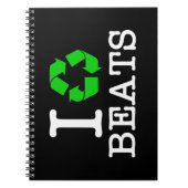 Ich Recycle Beats Notizblock (Vorderseite)