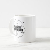 Ich recycle Freundinnen Kaffeetasse (Vorderseite Links)