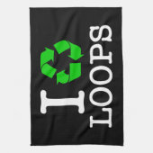 Ich recycle Schleifen Geschirrtuch (Vertikal)