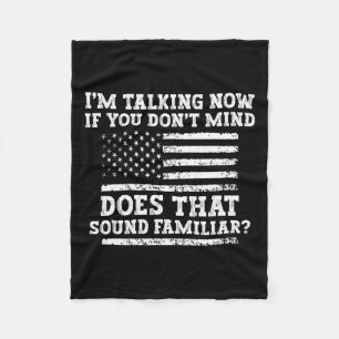 Ich rede jetzt T-Shirt Trump Kamala Debatte Lustig Fleecedecke