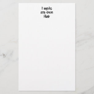 Ich rede mein eigenes Haar an. Schwarzweiss. Briefpapier