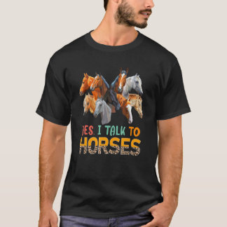 Ich rede mit Pferden Leopard Pferde Farm Tierfarm T-Shirt