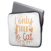 Ich rede nur mit Cat Laptopschutzhülle (Vorderseite Links)