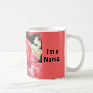Ich regele es. Ich bin eine Krankenschwester. Kaffeetasse