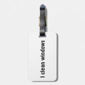 Ich reinige Fenster Gepäckanhänger (Rückseite vertikal)