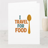 Ich reise für Lebensmittel - Vintages Spoon-Abente Karte (Vorderseite)