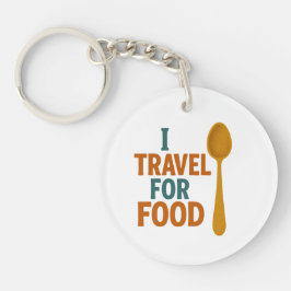 Ich reise für Lebensmittel - Vintages Spoon-Abente Schlüsselanhänger