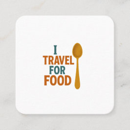 Ich reise für Lebensmittel - Vintages Spoon-Abente Telefonnummerkarte