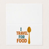 Ich reise für Lebensmittel - Vintages Spoon-Abente Visitenkarten (Außenseite Aufgefaltet)