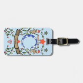 Ich reise für Weihnachts-Monogramm "C" mit Namen Gepäckanhänger (Vorderseite horizontal)