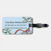 Ich reise für Weihnachts-Monogramm "C" mit Namen Gepäckanhänger (Rückseite horizontal)