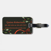 Ich reise für Weihnachts-Monogramm "Q" mit Namen Gepäckanhänger (Rückseite horizontal)