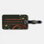 Ich reise für Weihnachts-Monogramm "U" mit dem Nam Gepäckanhänger (Rückseite horizontal)